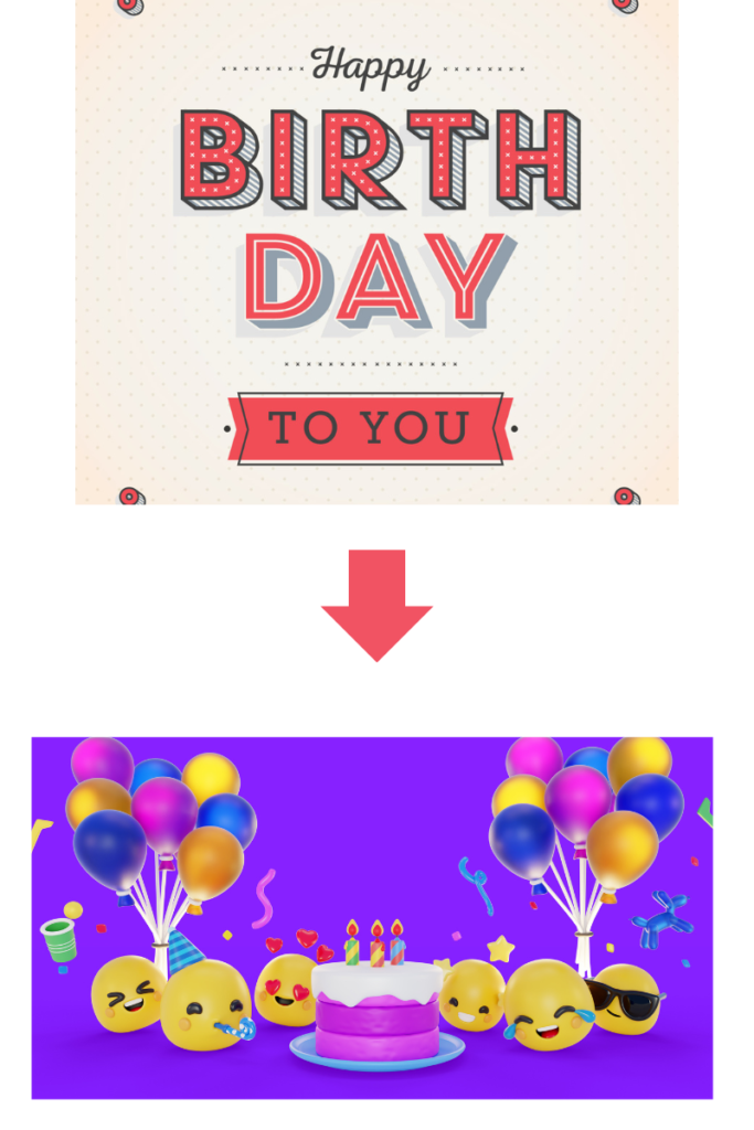 Evolution of Birthday Emoji Message