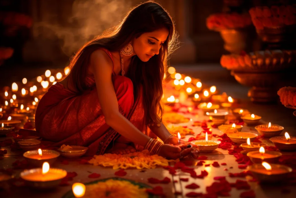 Diwali lighting of Diyas